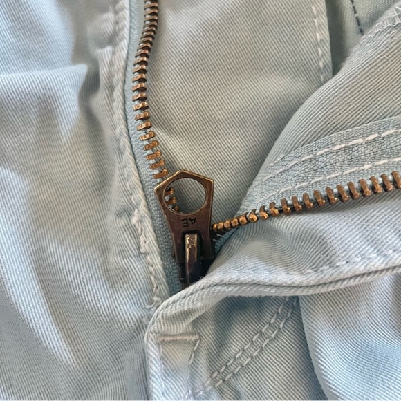 Y2K 2000s American Eagle Cargo Shorts Mens 30 Blue Preppy Paratrooper Classic - Picture 13 of 16